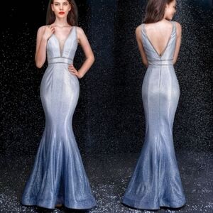 NWOT Nina Canacci Sparkly Ombre Mermaid Dress